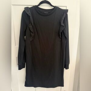 Who What Wear Black Sweatshirt Dress